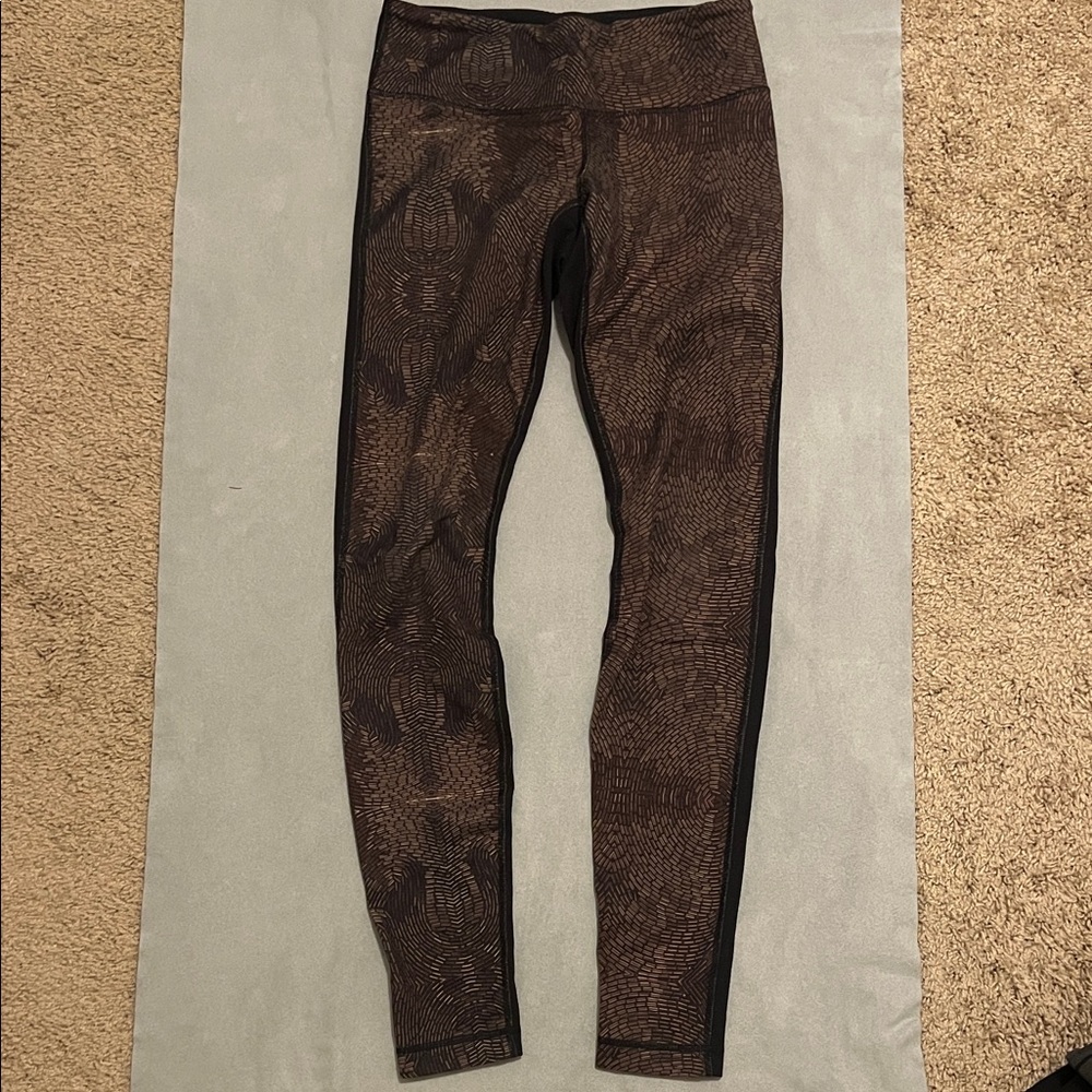lululemon athletica Brown Patterned Leggings